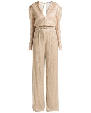 Sabina Musayev Jumpsuit Polyester, Metallic Fiber - Natural