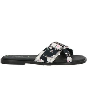 MSGM Sandals Textile Fibers - Black