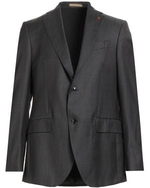 Sartoria Latorre Charcoal Blazer Virgin Wool - Black
