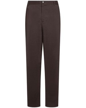Theory Trousers Linen, Viscose, Elastane - Brown