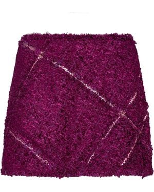 DES_PHEMMES Mini Skirt Viscose, Cotton - Purple