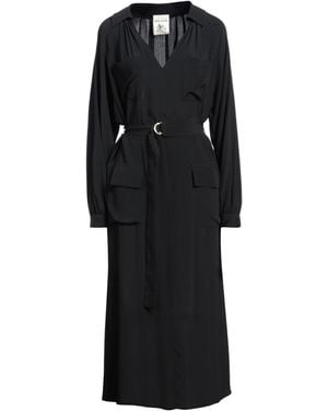 Semicouture Midi Dress Acetate, Silk - Black