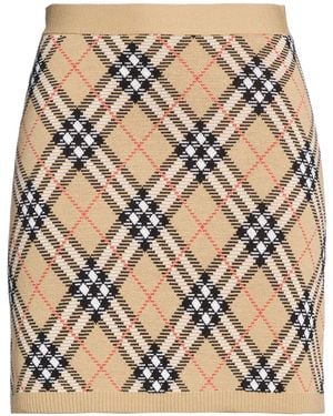 Burberry Camel Mini Skirt Wool, Polyester - Brown