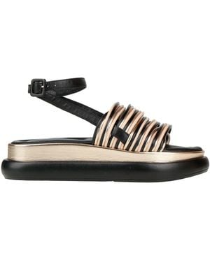 CafeNoir Sandals Textile Fibers - White