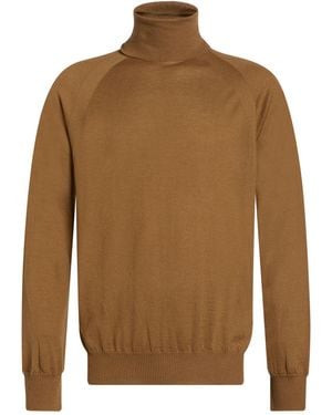Aion Camel Turtleneck Cashmere - Brown