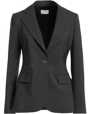 P.A.R.O.S.H. Charcoal Blazer Virgin Wool, Elastane - Black