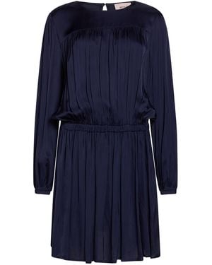 ViCOLO Midnight Midi Dress Viscose - Blue