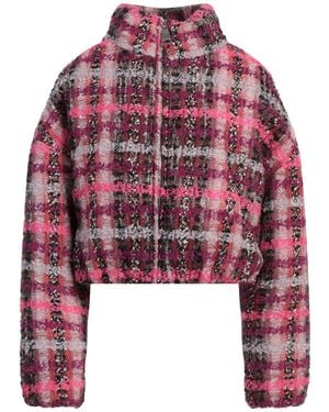 Khrisjoy Fuchsia Puffer Wool, Acrylic, Polyamide, Viscose, Polyester - Red