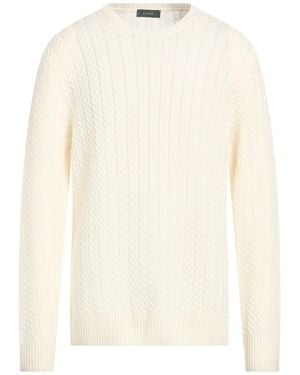 Zanone Cream Sweater Virgin Wool - White