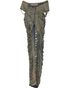Rick Owens Denim Skirt - Green