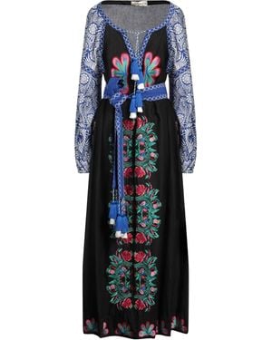 NIZHONI Maxi Dress Cotton, Rayon - Blue
