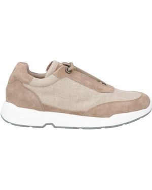 Andrea Ventura Firenze Trainers Leather, Linen - Natural