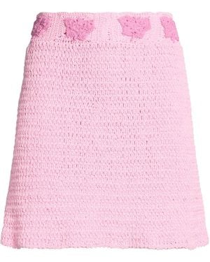 Crochet Mini Skirt - Pink