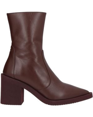 Eqüitare Burgundy Ankle Boots Leather - Brown