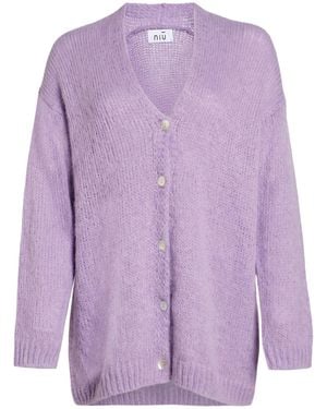 Niu Lilac Cardigan Acrylic, Polyamide, Alpaca Wool - Purple