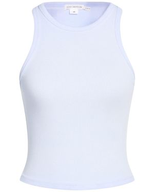 GOOD AMERICAN Sky Tank Top Cotton, Elastane - White