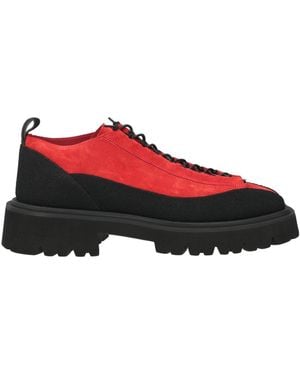 Ferragamo Lace-Up Shoes Leather - Red