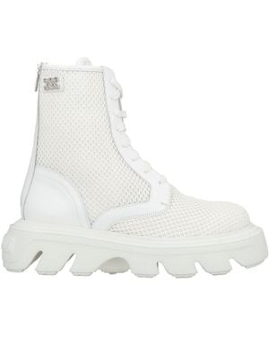 Casadei Ankle Boots Leather, Textile Fibres - White