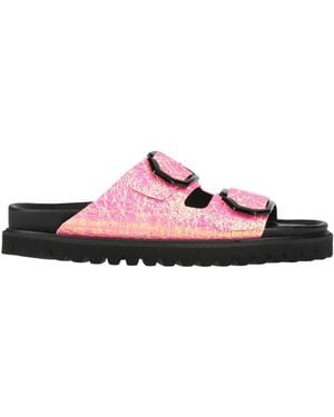 Genuins Fuchsia Sandals Textile Fibres - Pink