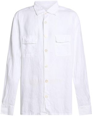Kiton Ivory Shirt Linen - White