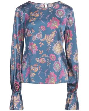 Camicettasnob Top Viscose, Silk, Elastane - Blue