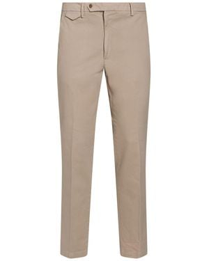 Paoloni Trousers Cotton, Elastane - Natural