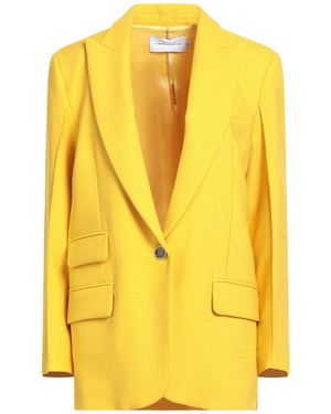 SIMONA CORSELLINI Blazer Viscose, Polyester, Elastane - Yellow