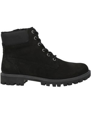 Tamaris Ankle Boots Leather, Textile Fibres - Black