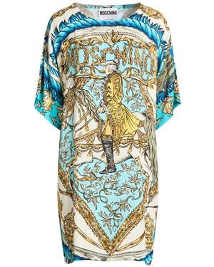 Moschino Sky Mini Dress Viscose, Silk - Blue