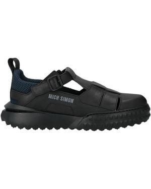 MICH SIMON Sandals Calfskin, Textile Fibres - Black