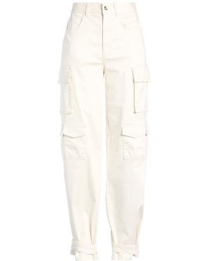 Liu Jo Ivory Trousers Cotton, Polyester, Elastane, Polyurethane Resin - White