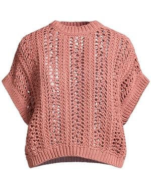 Brunello Cucinelli Antique Rose Jumper Cotton - Pink