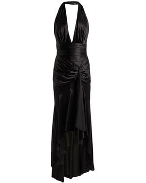 Alexandre Vauthier Maxi Dress Silk, Elastane - Black