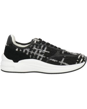 Emporio Armani Trainers Textile Fibres, Leather - Black