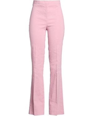 Pinko Trousers Linen, Viscose, Elastane - Pink