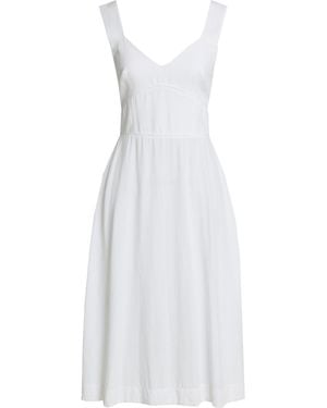 Xacus Midi Dress Rayon, Linen - White