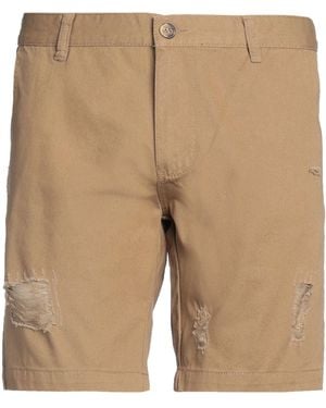 STREET GALLERY Khaki Shorts & Bermuda Shorts Cotton - Natural