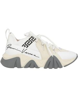 Versace Sneakers Textile Fibers, Leather - White