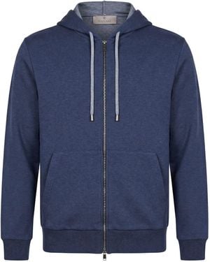 Canali Sweatshirt Cotton, Elastane - Blue