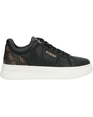 Guess Sneakers Leather, Textile Fibers - Black