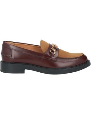 Tod's Burgundy Loafers Leather - Brown