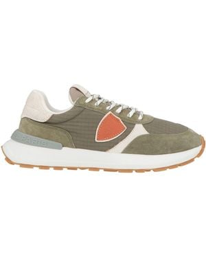 Philippe Model Military Sneakers Leather, Textile Fibers - Green