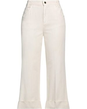 iBlues Ivory Pants Lyocell, Cotton - White