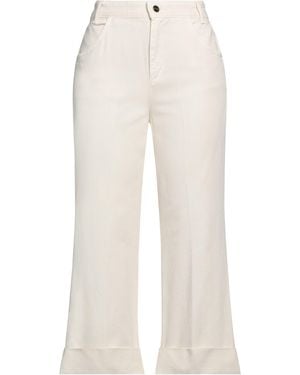 iBlues Ivory Trousers Lyocell, Cotton - White