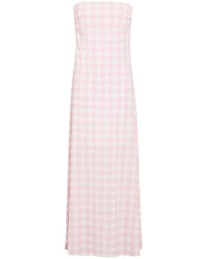 Zamattio Light Maxi Dress Polyester, Elastane - Pink