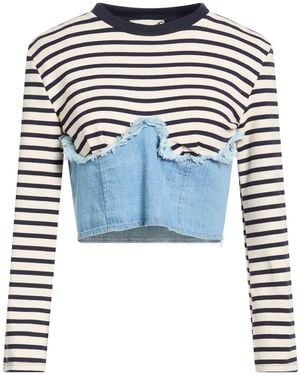 Haveone Ivory Top Cotton, Polyester, Elastane - Blue