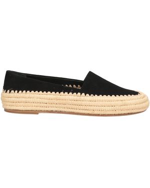 Paloma Barceló Espadrilles Kidskin, Natural Raffia - Black