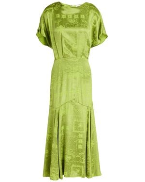 Never Fully Dressed Light Midi Dress Viscose, Polyester - Green