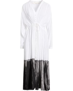 Isabel Benenato Midi Dress Viscose - White