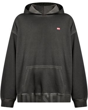 DIESEL Charcoal Sweatshirt Cotton, Elastane - Black
